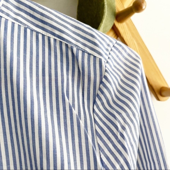 Vince Pin Striped Cotton Tunic Top - Picture 4 of 8